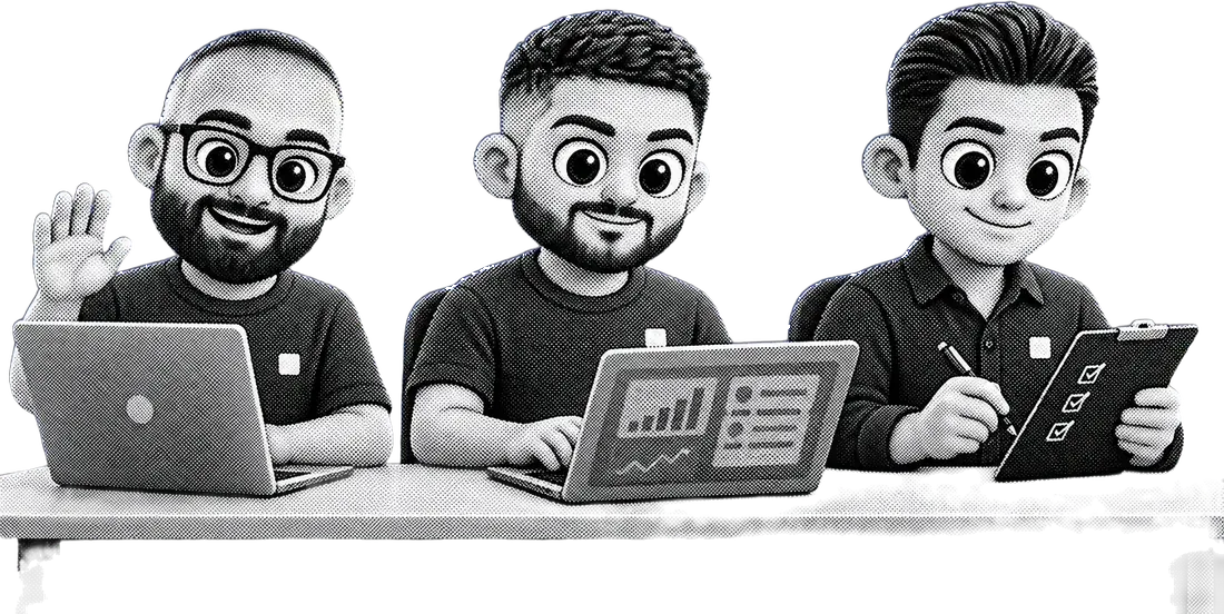 The three Vantage partners at work on your store